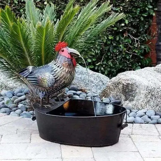 Animal Figurines Charming Outdoor Waterfall Fountain