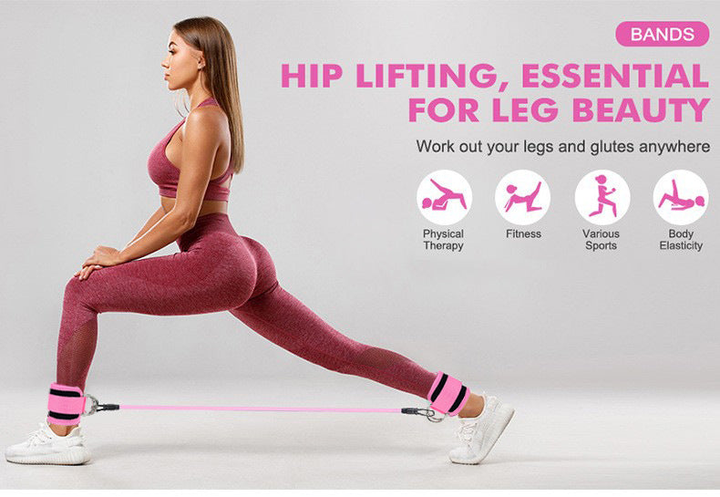 Ankle Fitness Band Set with Foot Straps