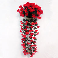 Artificial Hanging Flower Basket - Multicolored Natural Style