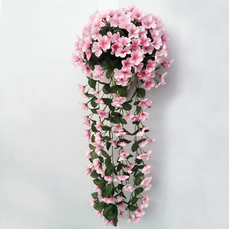 Artificial Hanging Flower Basket - Multicolored Natural Style