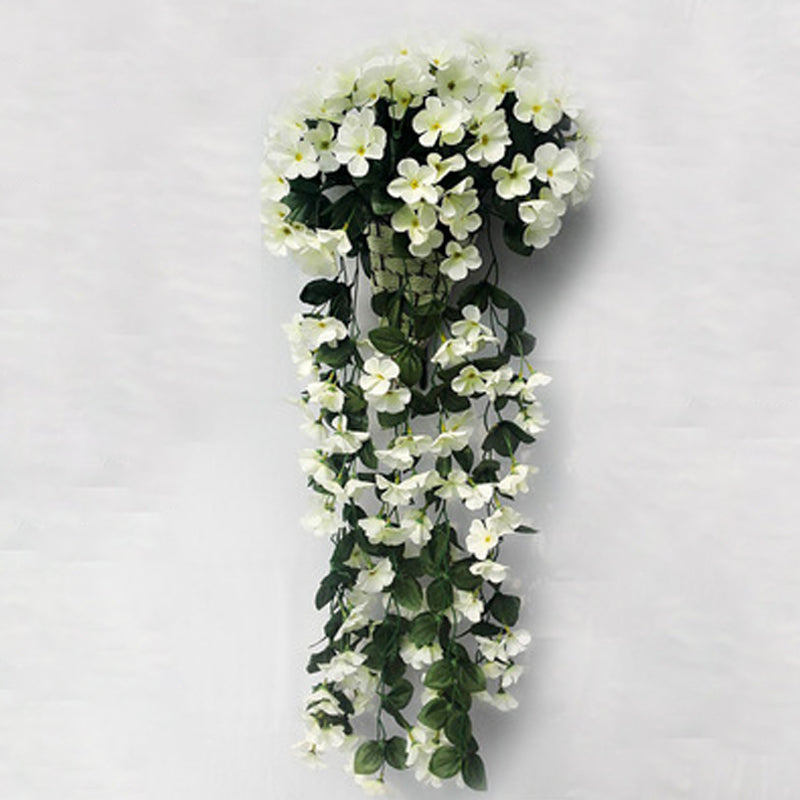 Artificial Hanging Flower Basket - Multicolored Natural Style