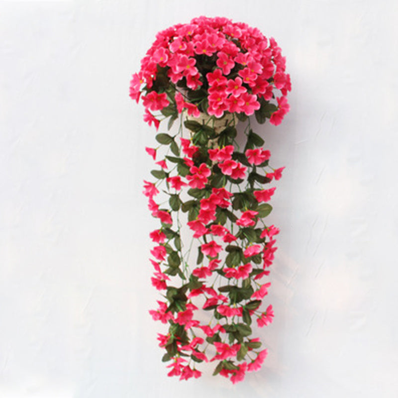 Artificial Hanging Flower Basket - Multicolored Natural Style
