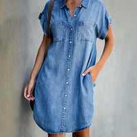Blue Shirt Dress | Casual Style & Lightweight Comfort