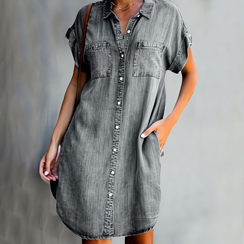 Blue Shirt Dress | Casual Style & Lightweight Comfort