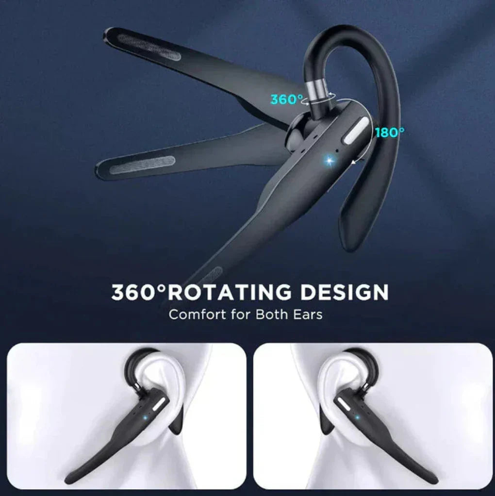 Bluetooth 5.1 Noise-Cancelling Headset with Dual Microphone for Men