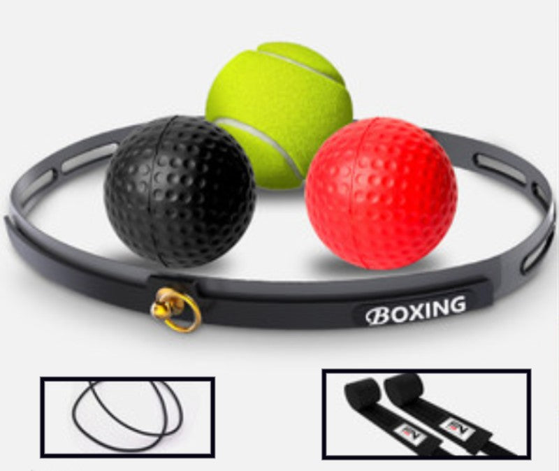 Boxing Reflex Ball Set with Headband and 3 Difficulty Level Balls for Reaction, Agility, Punching Speed, Fight Skills, and Hand-Eye Coordination