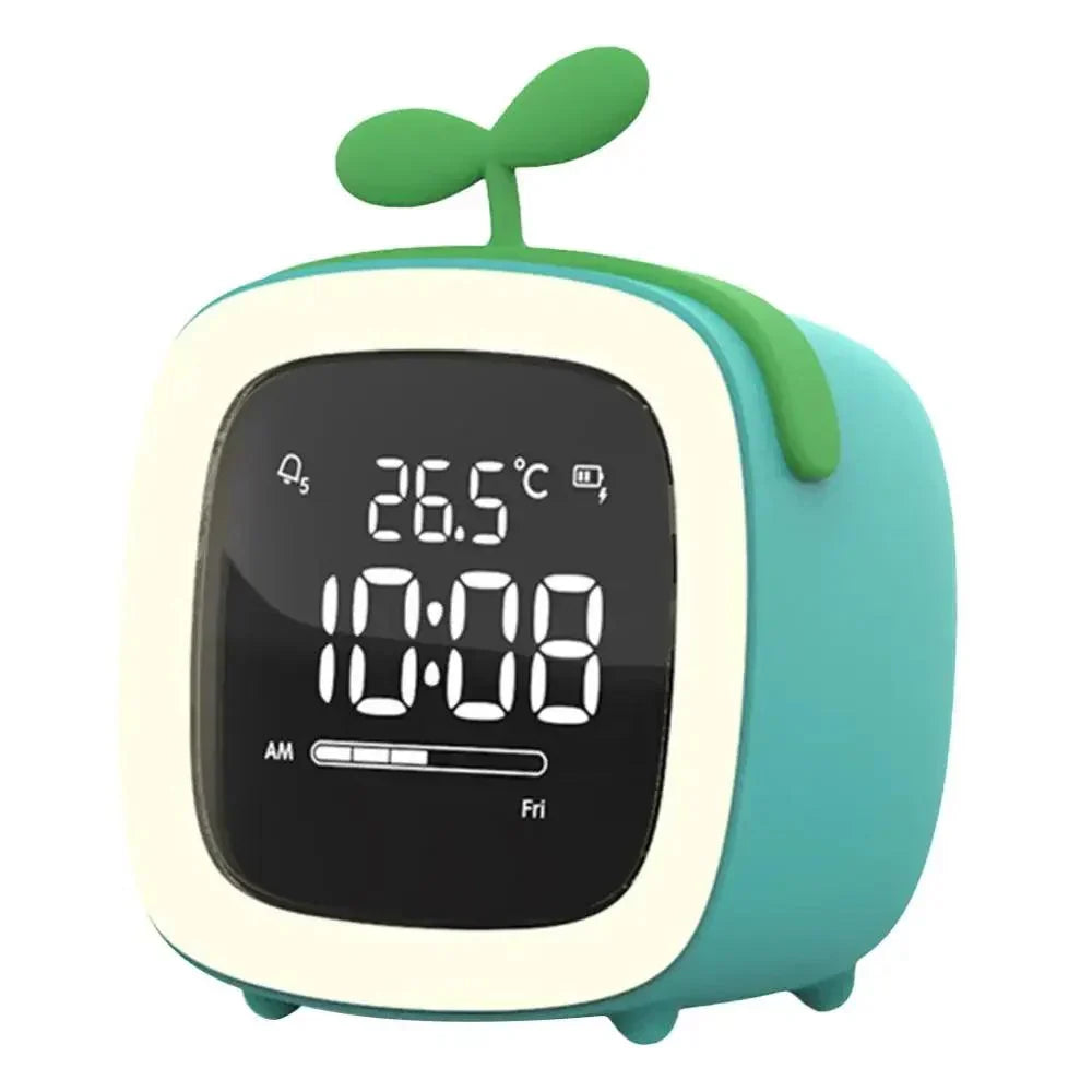 Cartoon Rabbit Digital Alarm Clock with LED Night Light