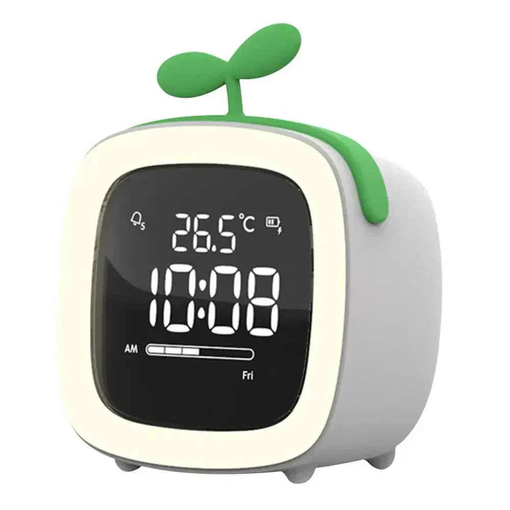 Cartoon Rabbit Digital Alarm Clock with LED Night Light