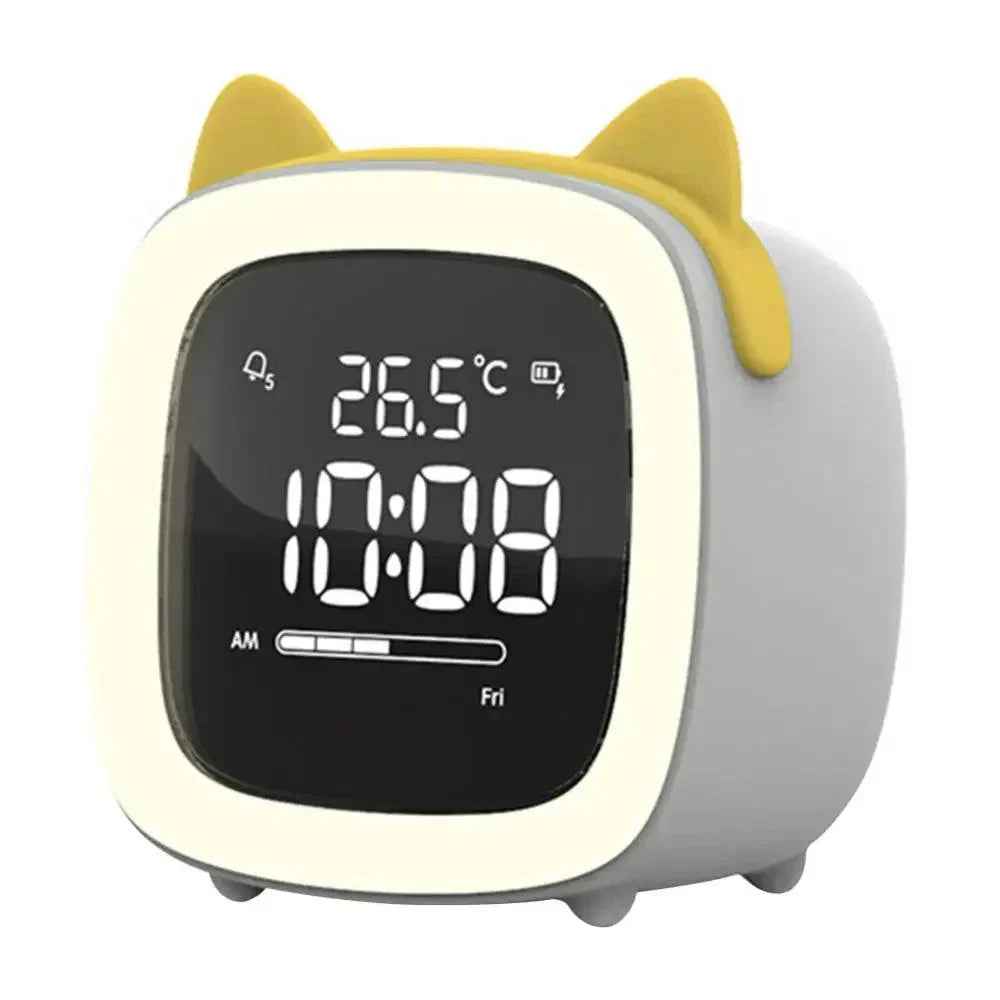 Cartoon Rabbit Digital Alarm Clock with LED Night Light