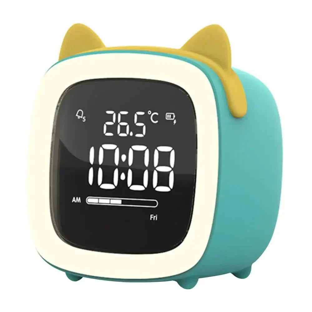 Cartoon Rabbit Digital Alarm Clock with LED Night Light