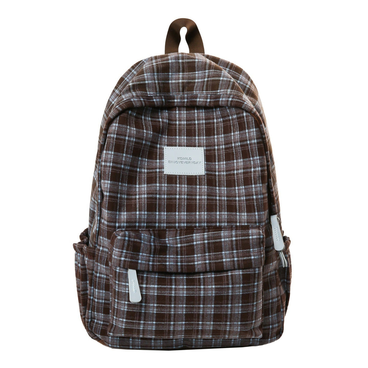 Casual Plaid School Backpack