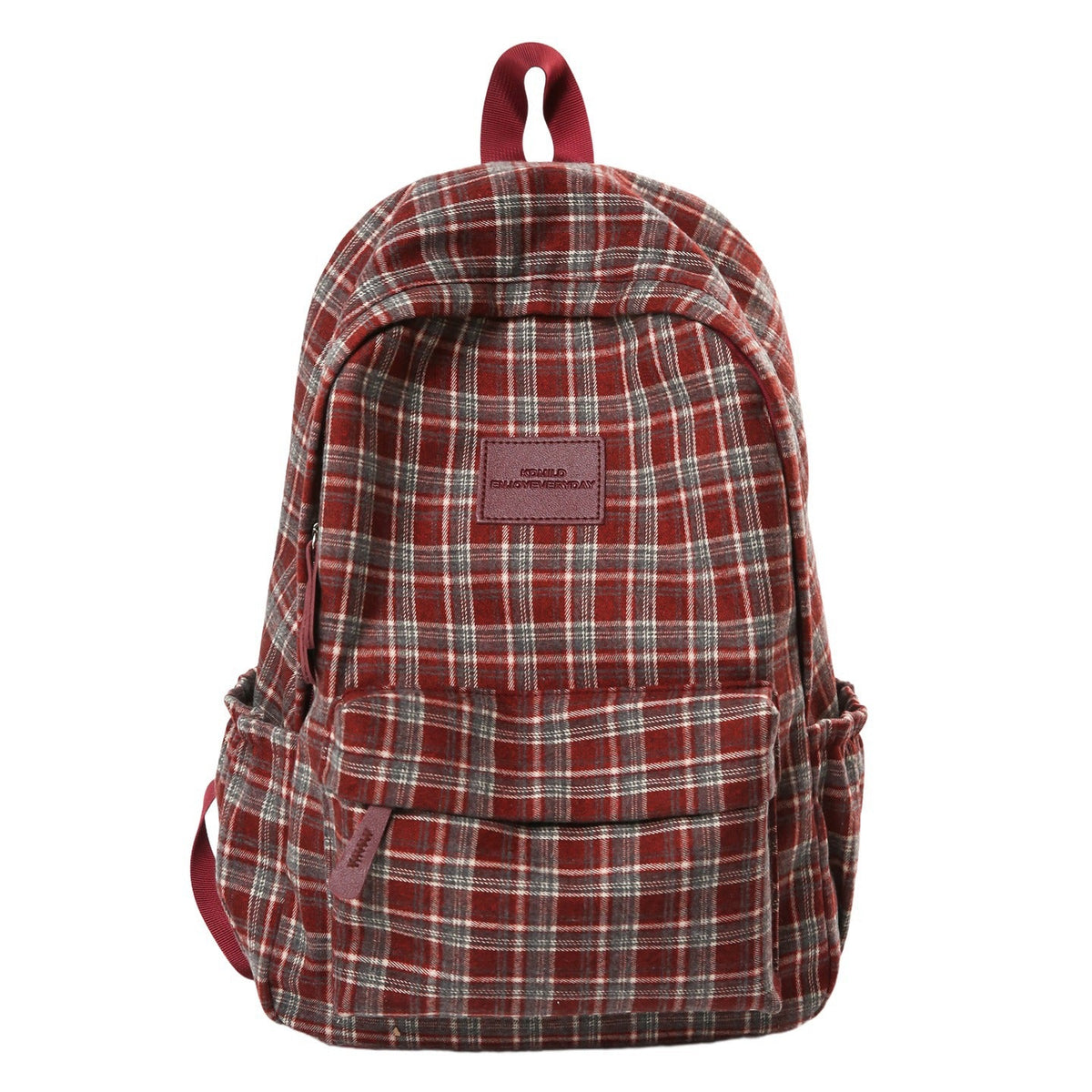 Casual Plaid School Backpack