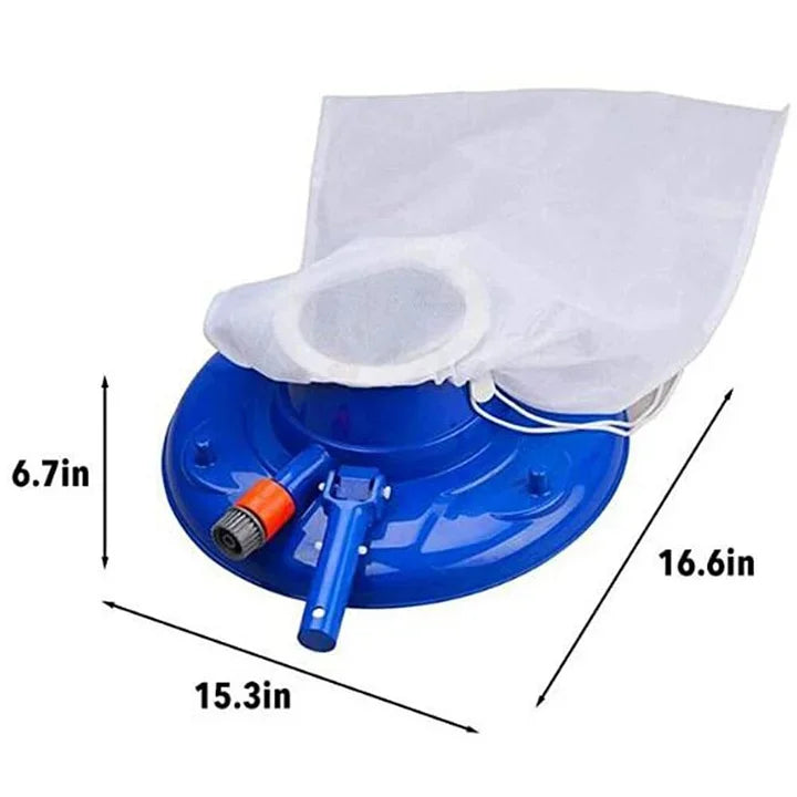 Chemical-Free Pool Vacuum with Powerful Hose Suction for Leaves, Dirt, and Debris