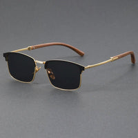 Classic Browline Half-Frame Polarized UV400 Sunglasses