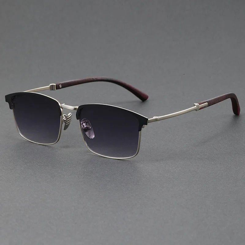 Classic Browline Half-Frame Polarized UV400 Sunglasses