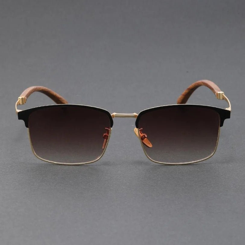 Classic Browline Half-Frame Polarized UV400 Sunglasses