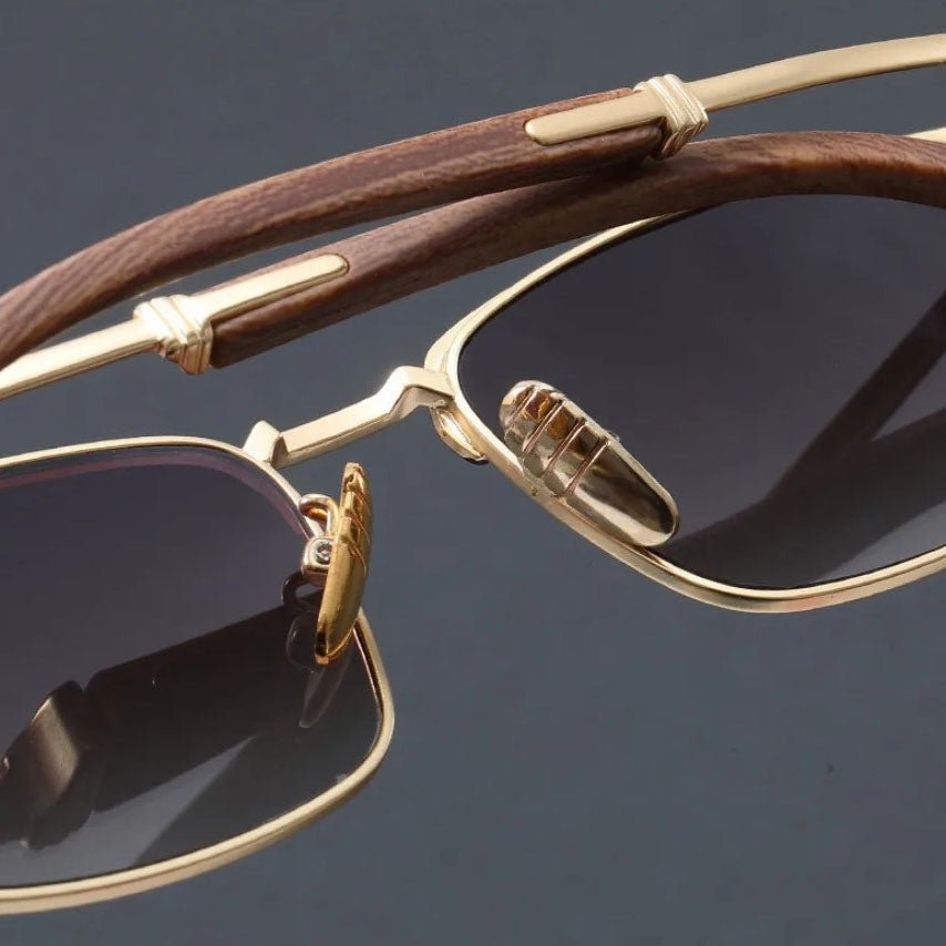 Classic Browline Half-Frame Polarized UV400 Sunglasses