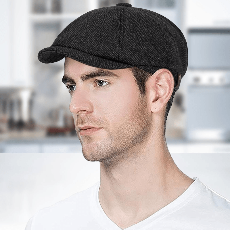 Classic Retro Newsboy Cap - Stylish and Comfortable