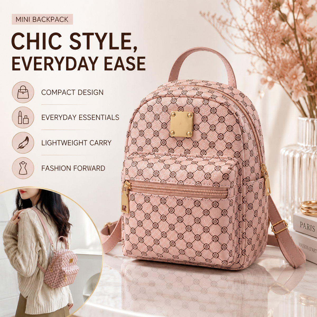 Compact Fashion Backpack