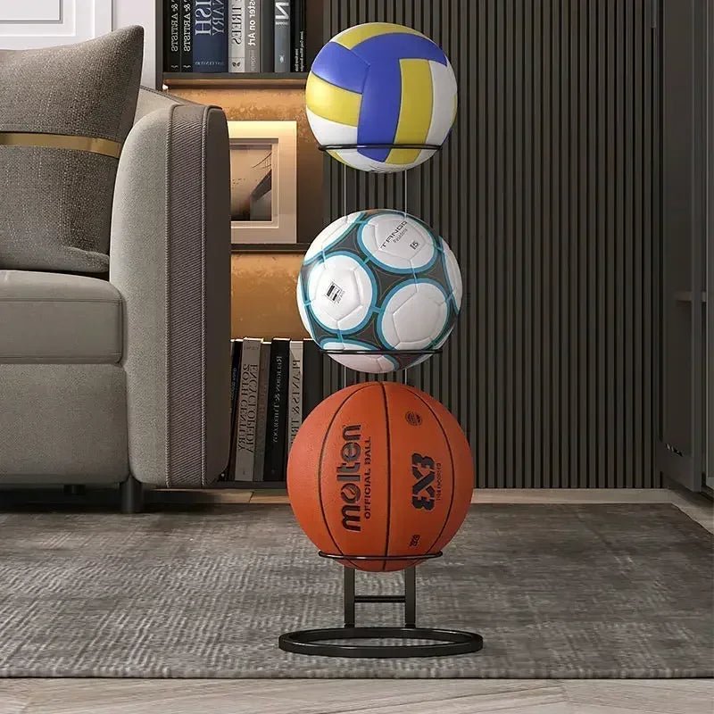 Compact Storage Rack for Sports Balls and Accessories