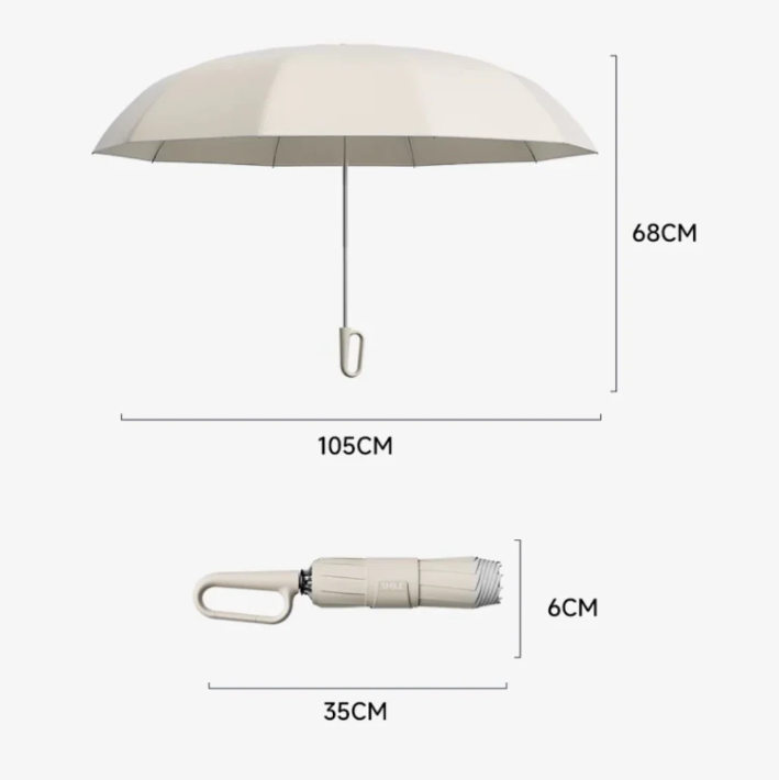 Compact Storm Umbrella with Reflective Trim