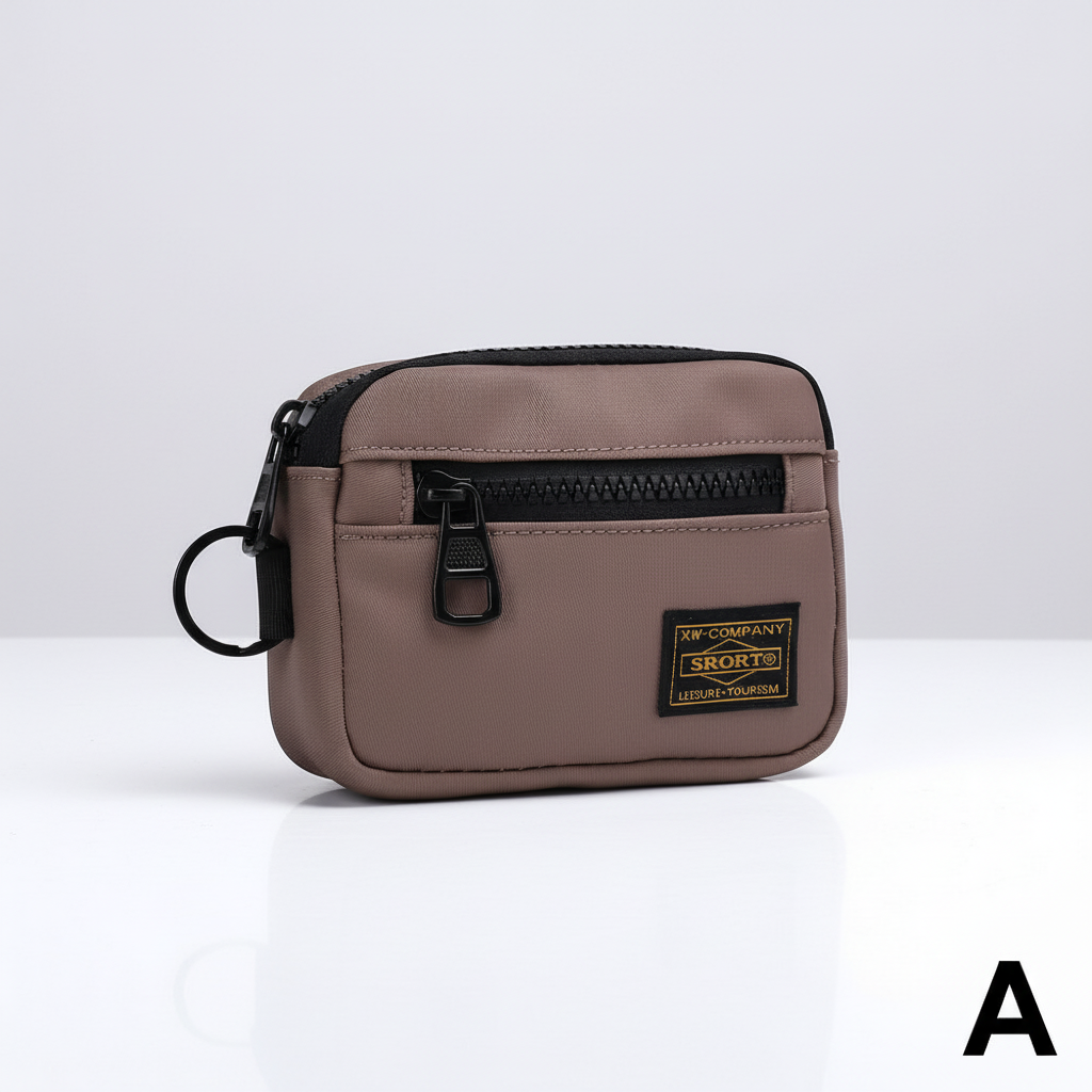 Compact Zippered Coin Pouch