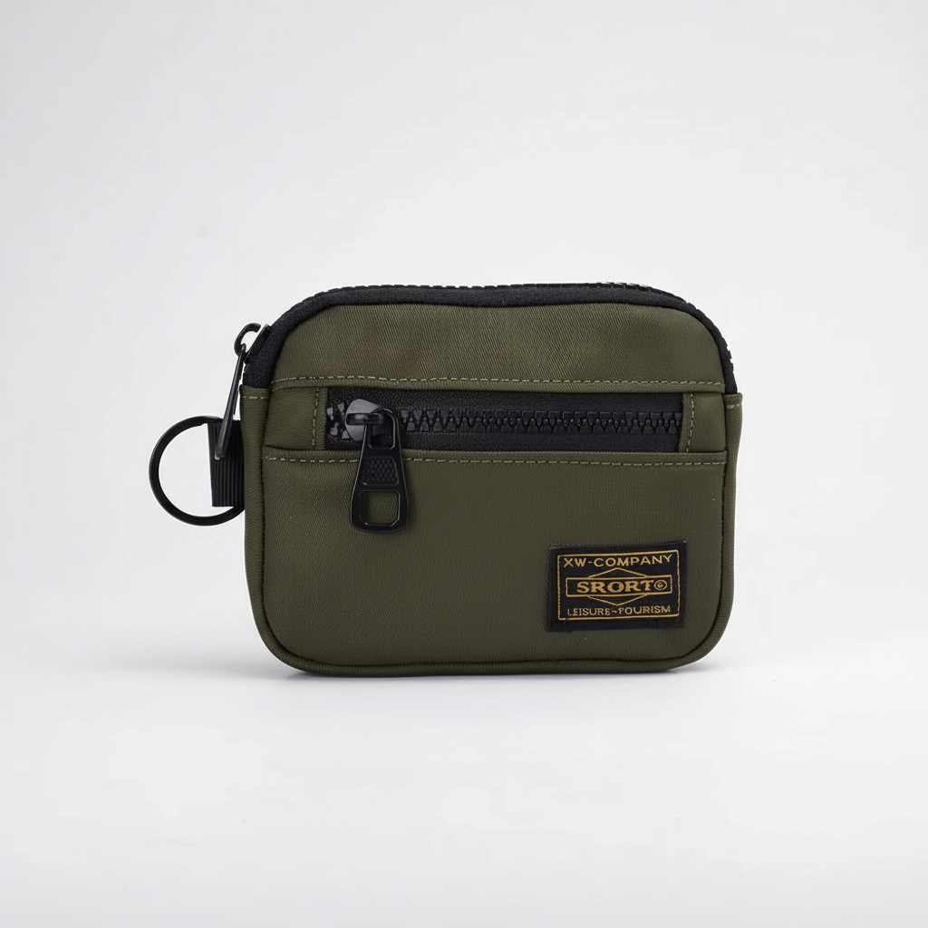 Compact Zippered Coin Pouch