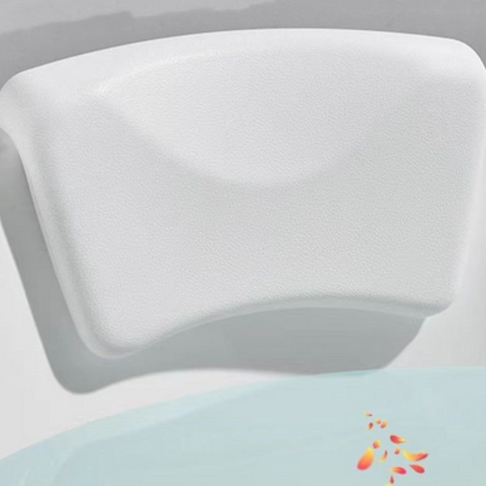 Contoured Bath Pillow with Soft Silicone Surface