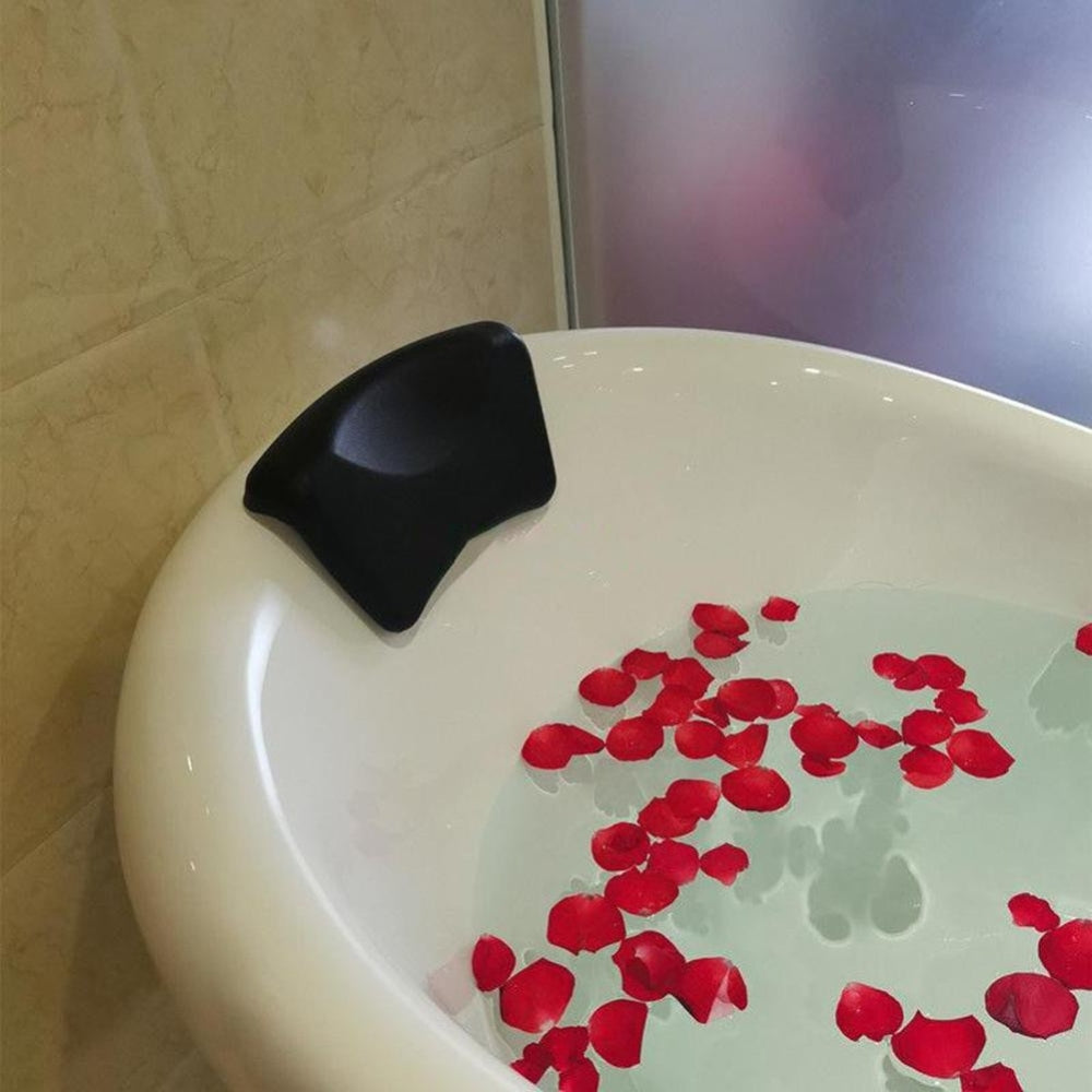 Contoured Bath Pillow with Soft Silicone Surface