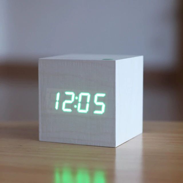 Cube Digital Desk Clock - Modern Design | Compact