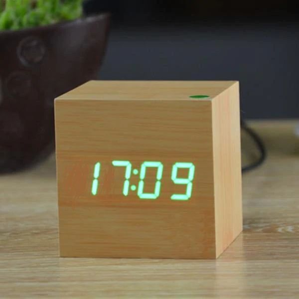 Cube Digital Desk Clock - Modern Design | Compact