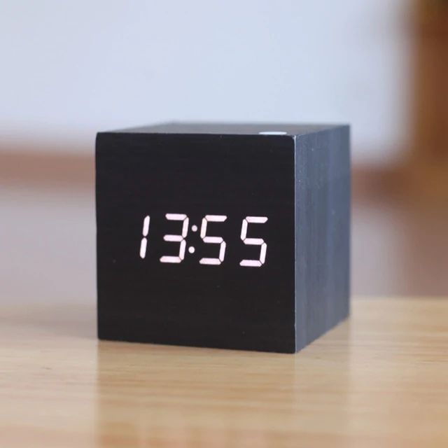 Cube Digital Desk Clock - Modern Design | Compact