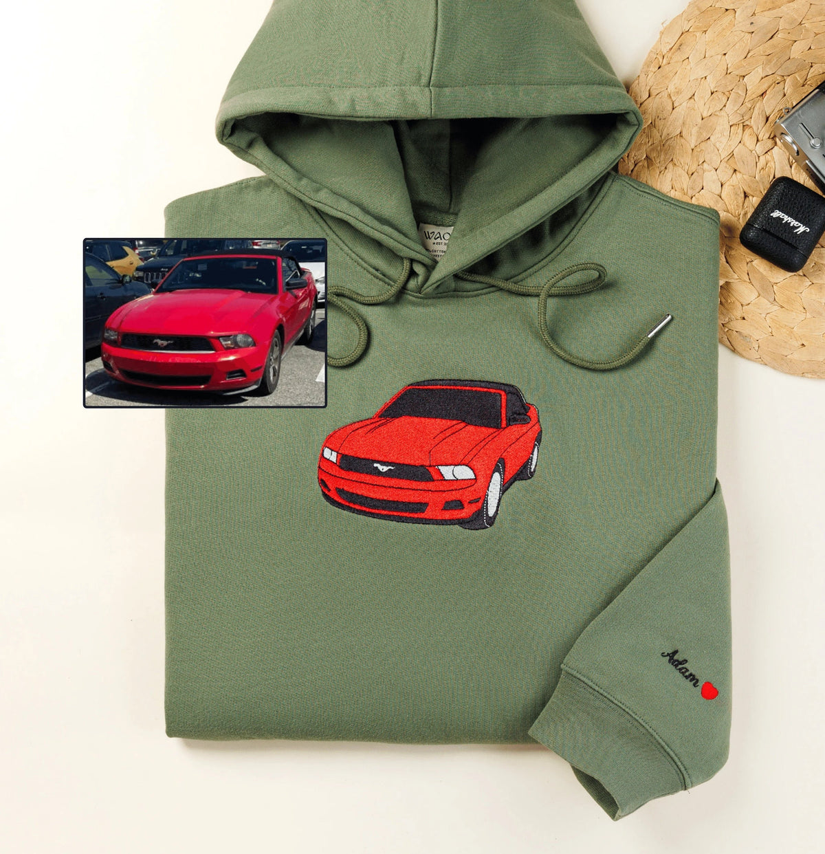 Custom Embroidered Favorite Car Hoodie