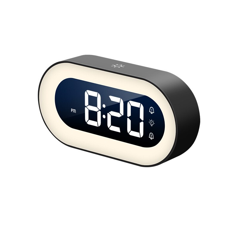 Digital Alarm Clock with Night Light - Multifunctional & Compact
