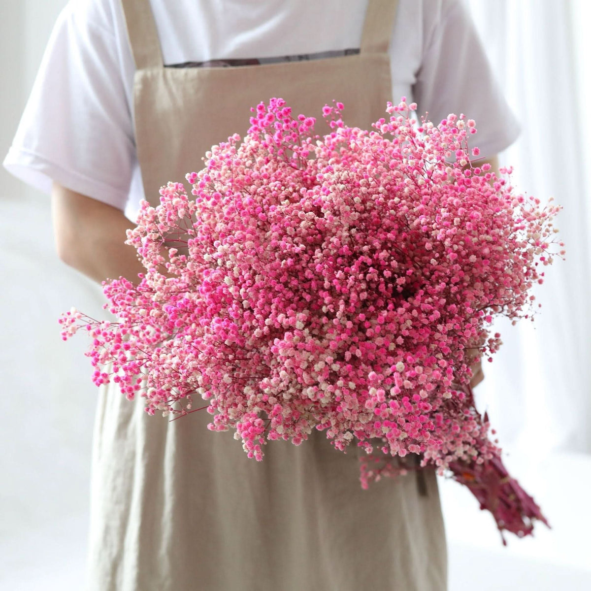 Dried and Preserved Gypsophila Flower Bouquet – Natural Decor