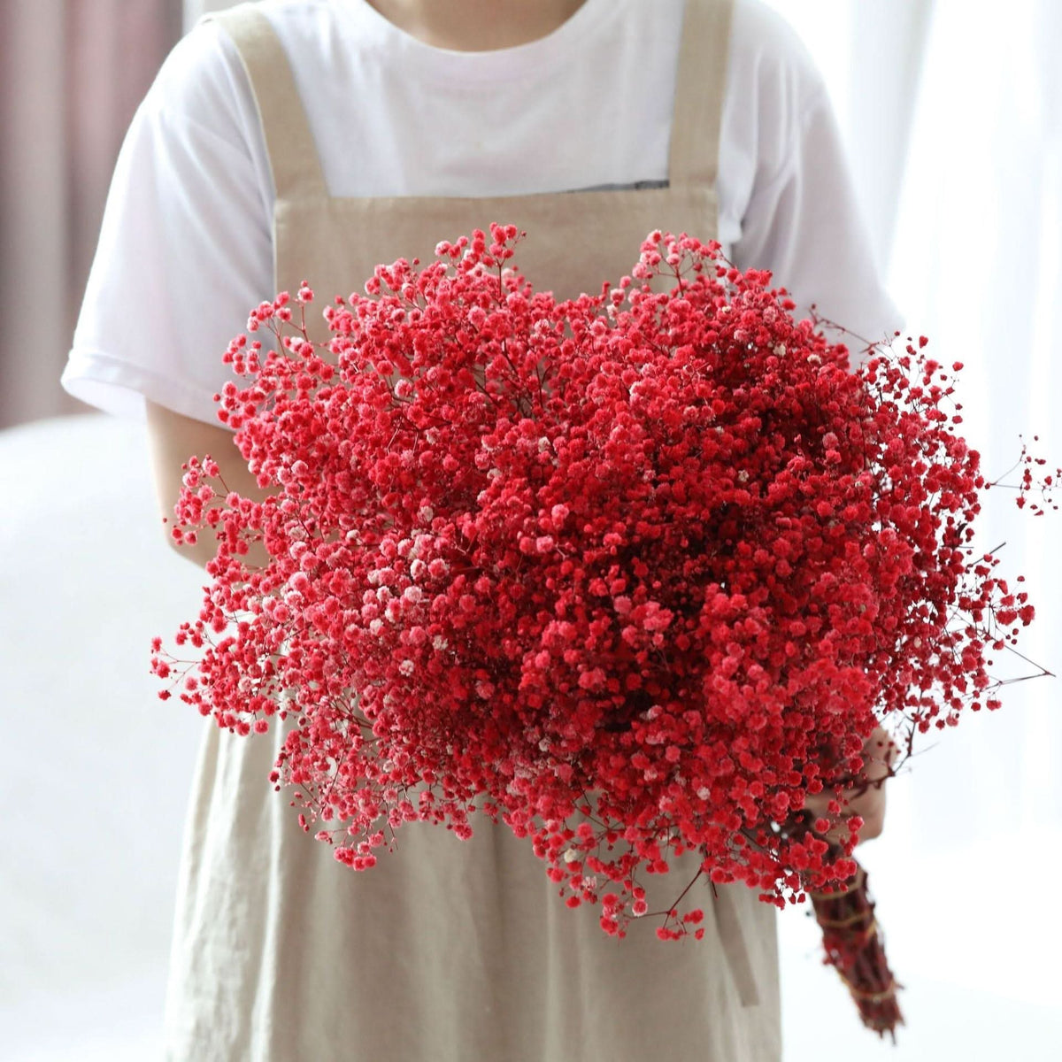 Dried and Preserved Gypsophila Flower Bouquet – Natural Decor