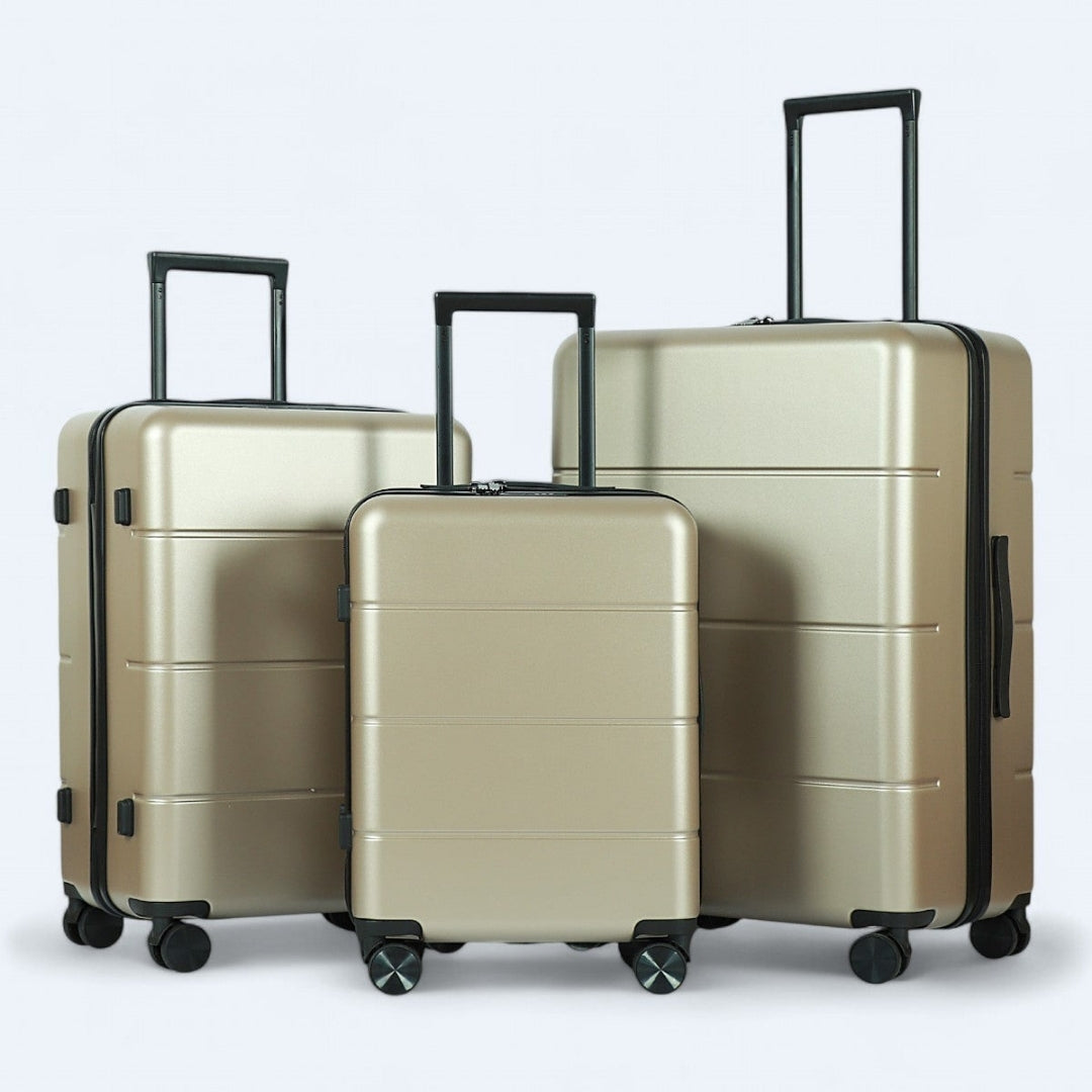 Durable 3-Piece Hardshell Luggage Set for Flexible Travel