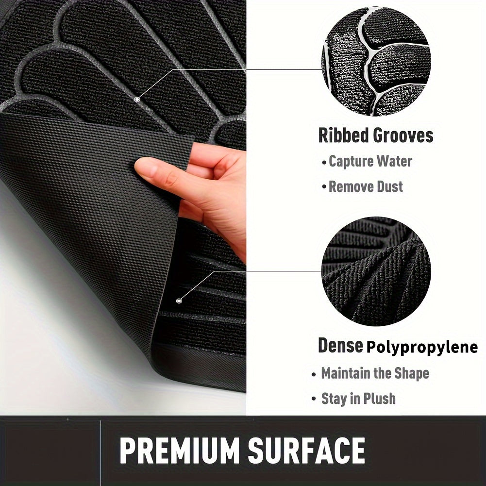 Durable Rubber Doormat - Half-Round Design for Indoor and Outdoor Use