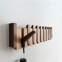 Durable Wooden Wall-Mounted Coat Rack with Musical Design