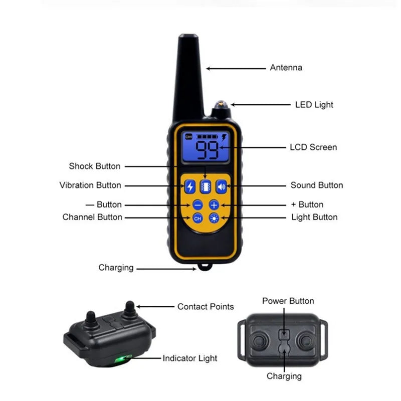 Electric Dog Training Collar E-Collar with Remote Control – Safe and Effective