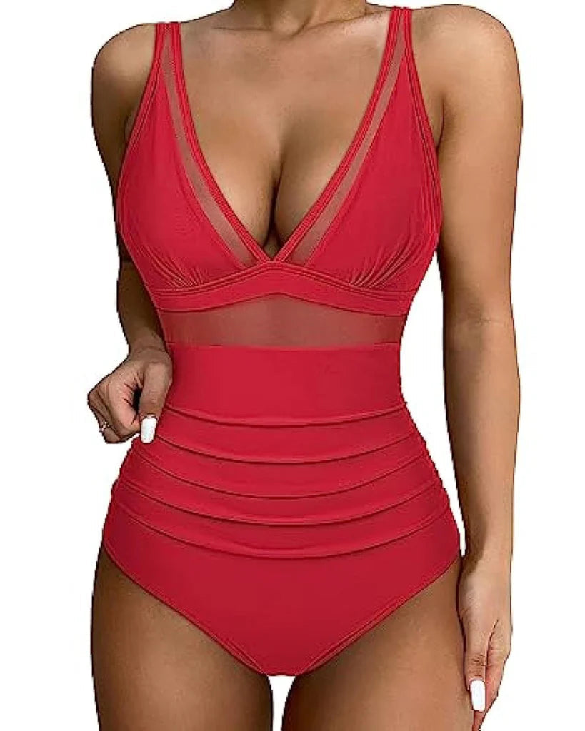 Elegant One-Piece Swimsuit with Flattering Fit