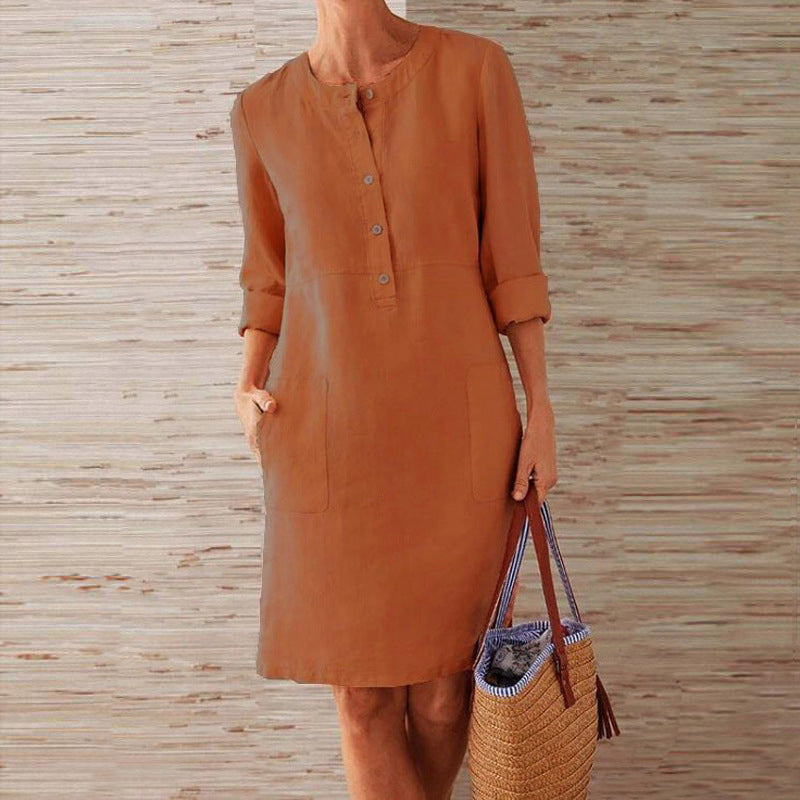 Elegant Solid Color Dress | Perfect for Summer