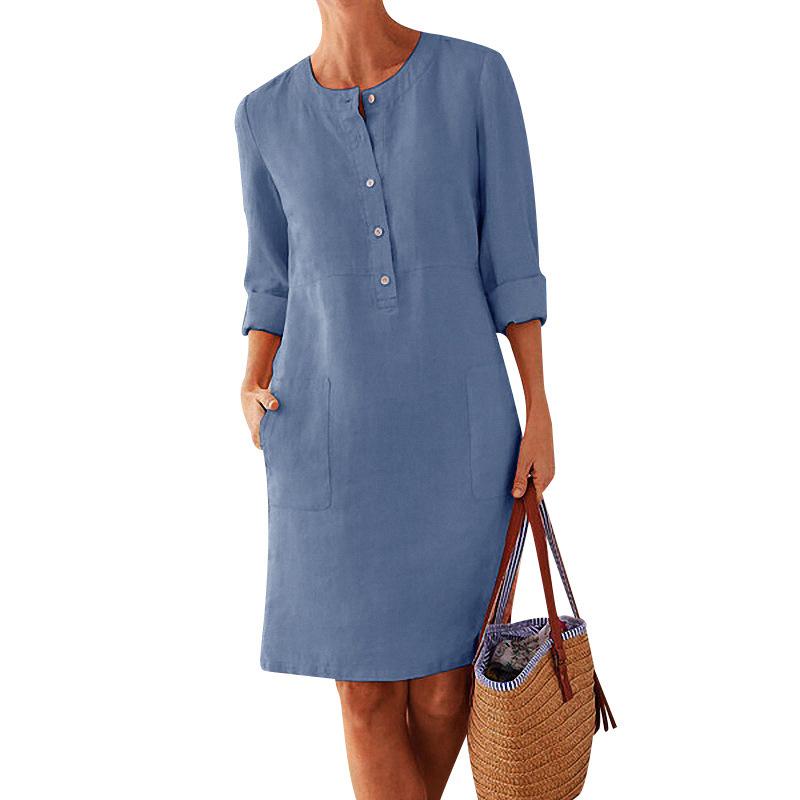 Elegant Solid Color Dress | Perfect for Summer