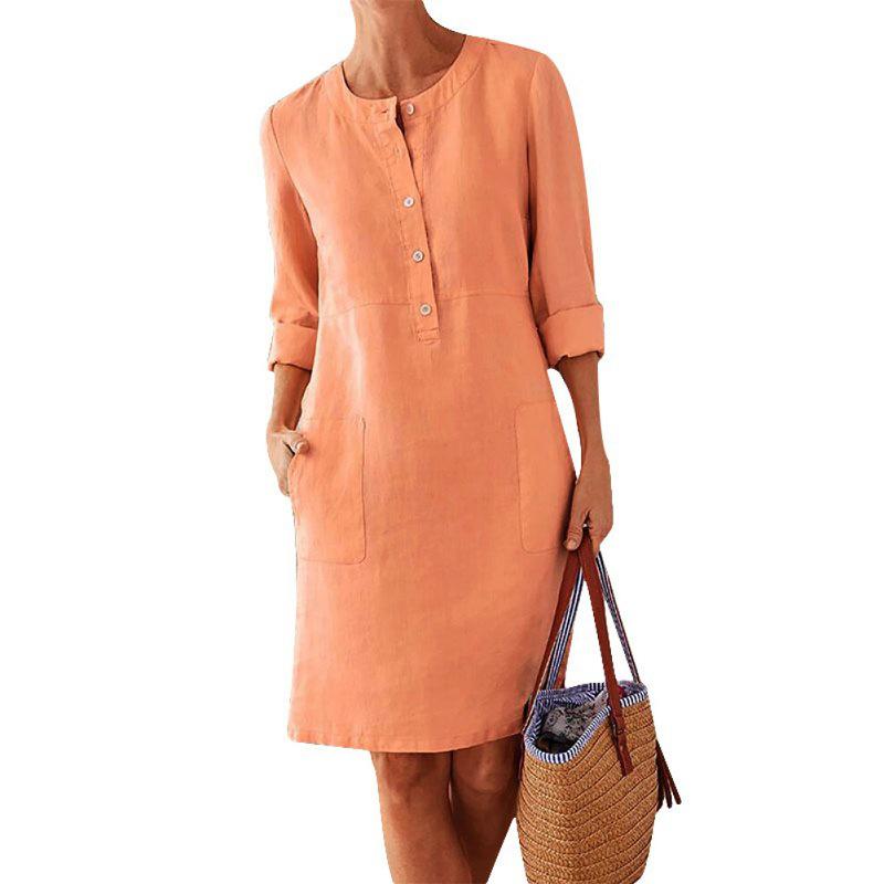 Elegant Solid Color Dress | Perfect for Summer