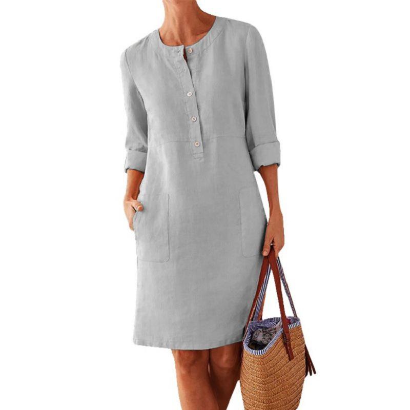 Elegant Solid Color Dress | Perfect for Summer