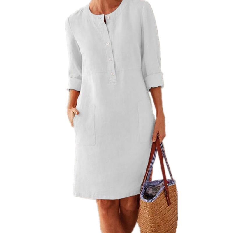 Elegant Solid Color Dress | Perfect for Summer