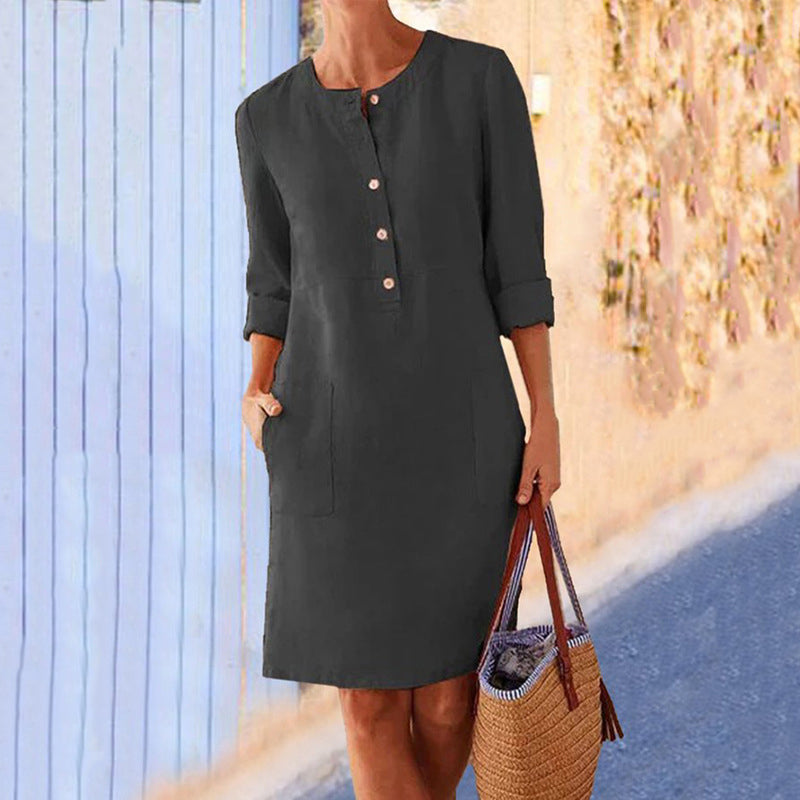 Elegant Solid Color Dress | Perfect for Summer