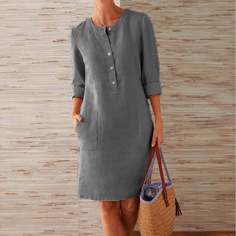 Elegant Solid Color Dress | Perfect for Summer