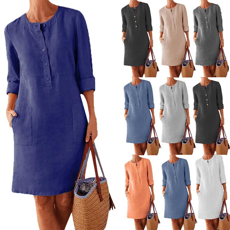 Elegant Solid Color Dress | Perfect for Summer