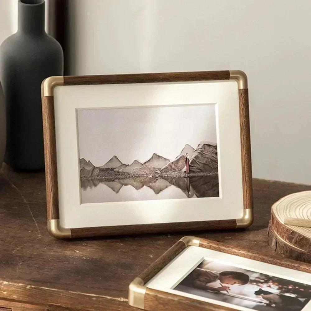 Elegant Vintage Solid Wood Tabletop Photo Frame